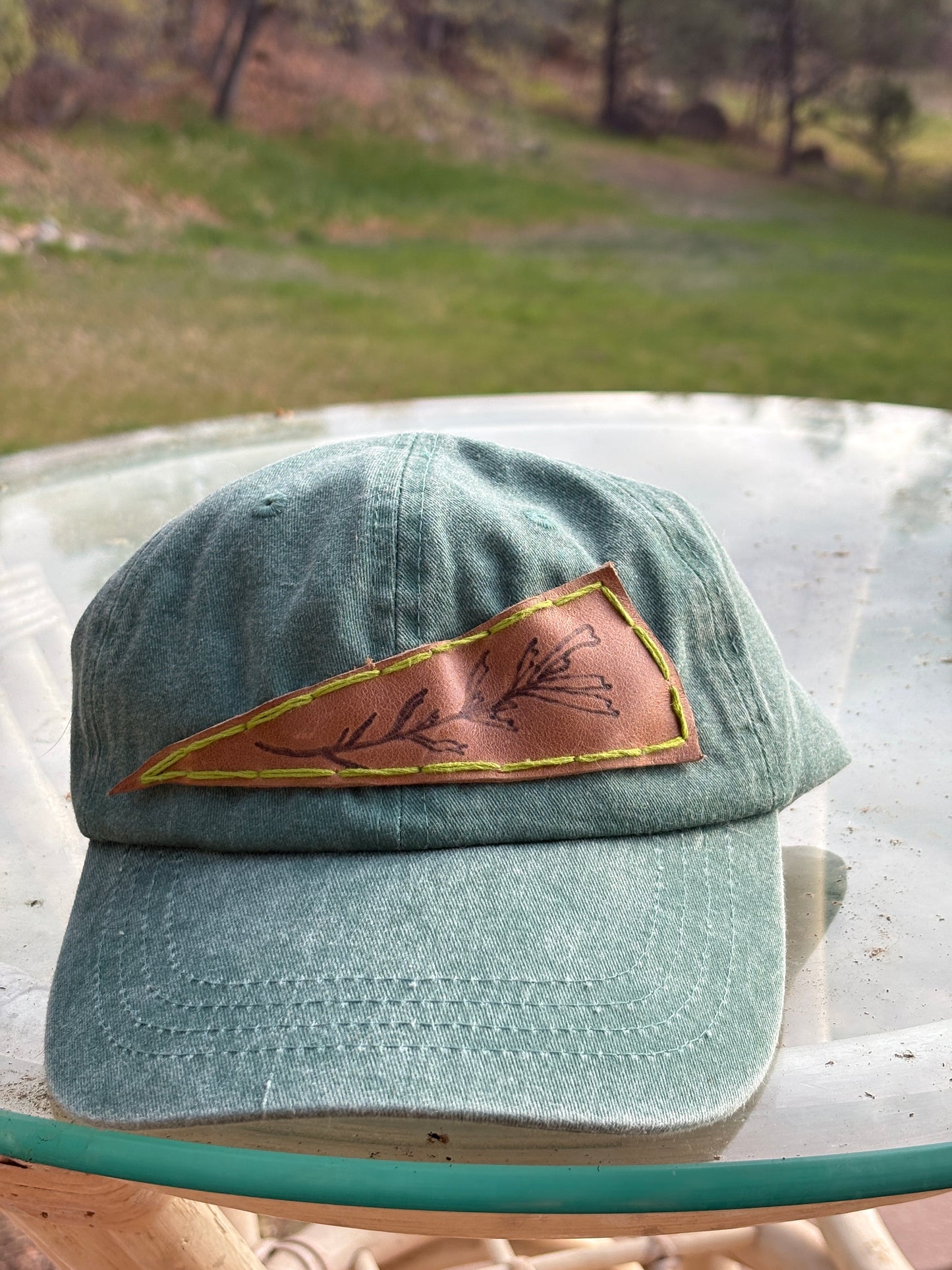 Sage Brush Leather Patch Dad Hat