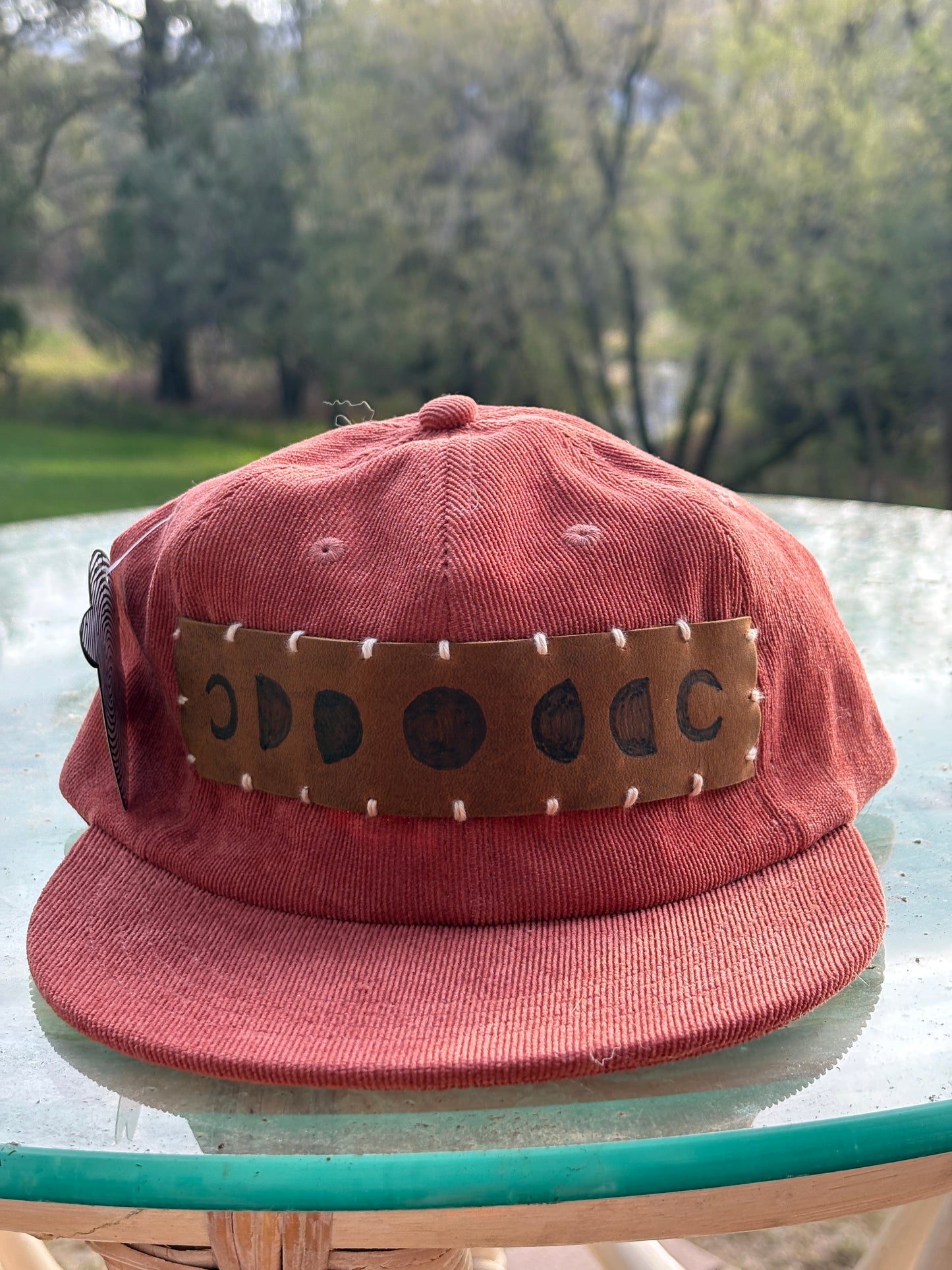 Moon Phase Leather Patch Hat