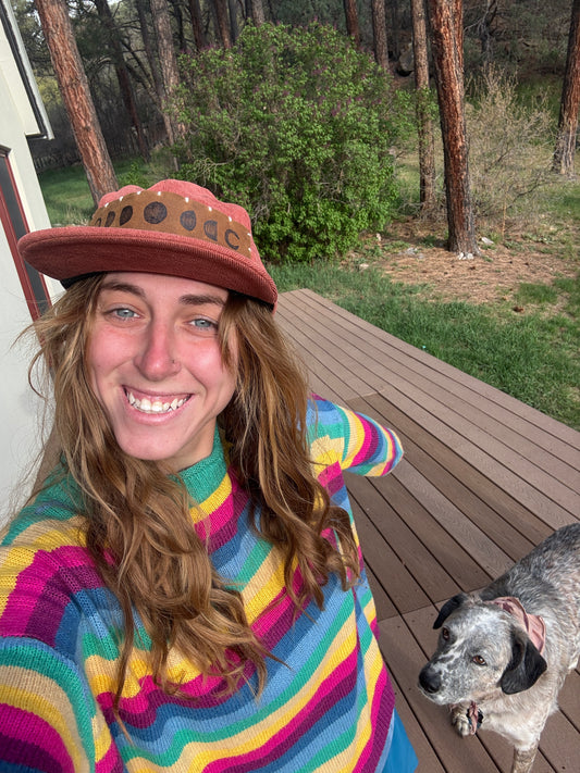 Bike Leather Patch Corduroy Hat