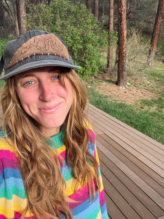 Snake Leather Patch Dad Hat