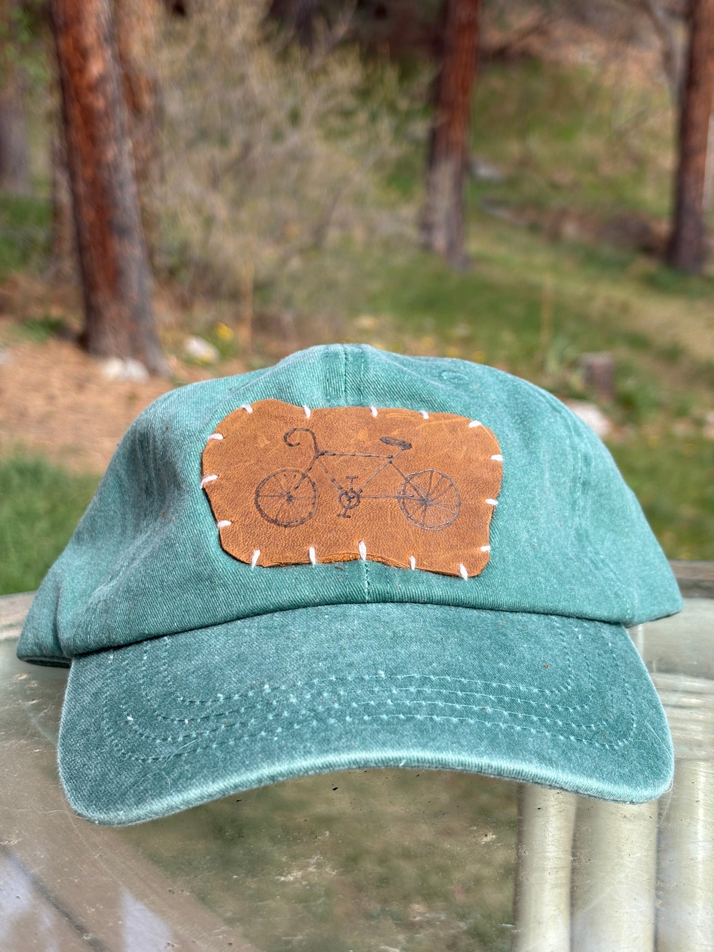 Bike Leather Patch Dad Hat