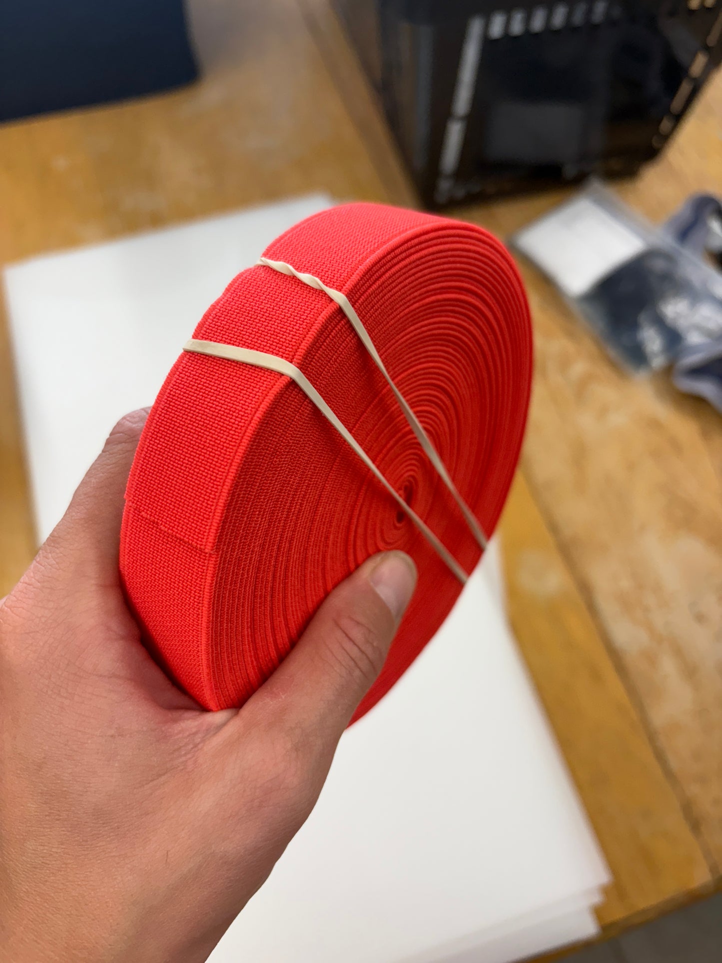1 inch red elastic