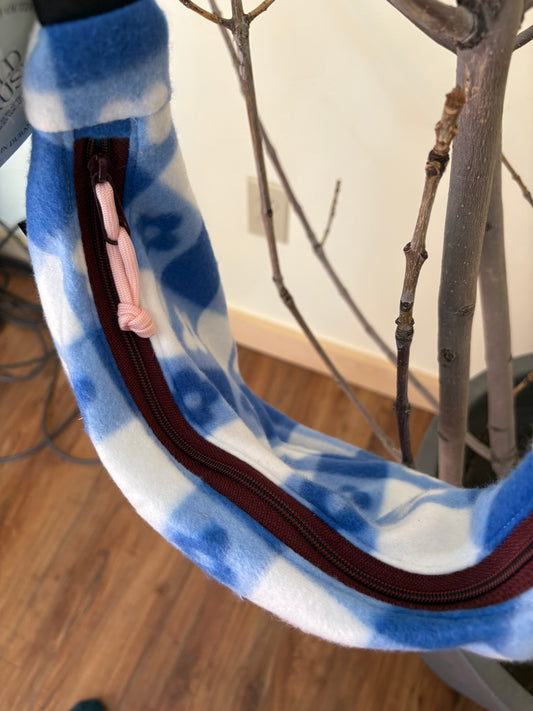 Floral Checkboard Doughboi Crescent Bag