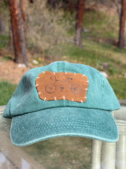 Bike Leather Patch Dad Hat