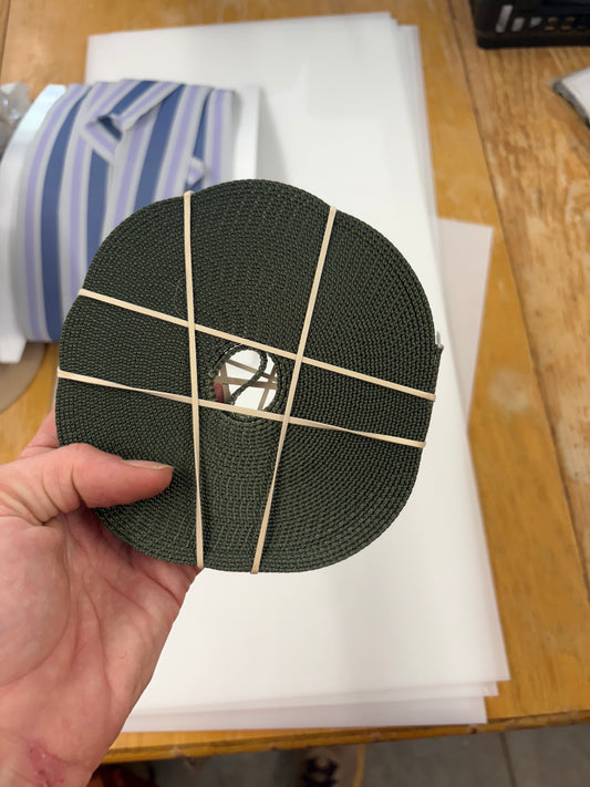 3/8 inch flat nylon green webbing