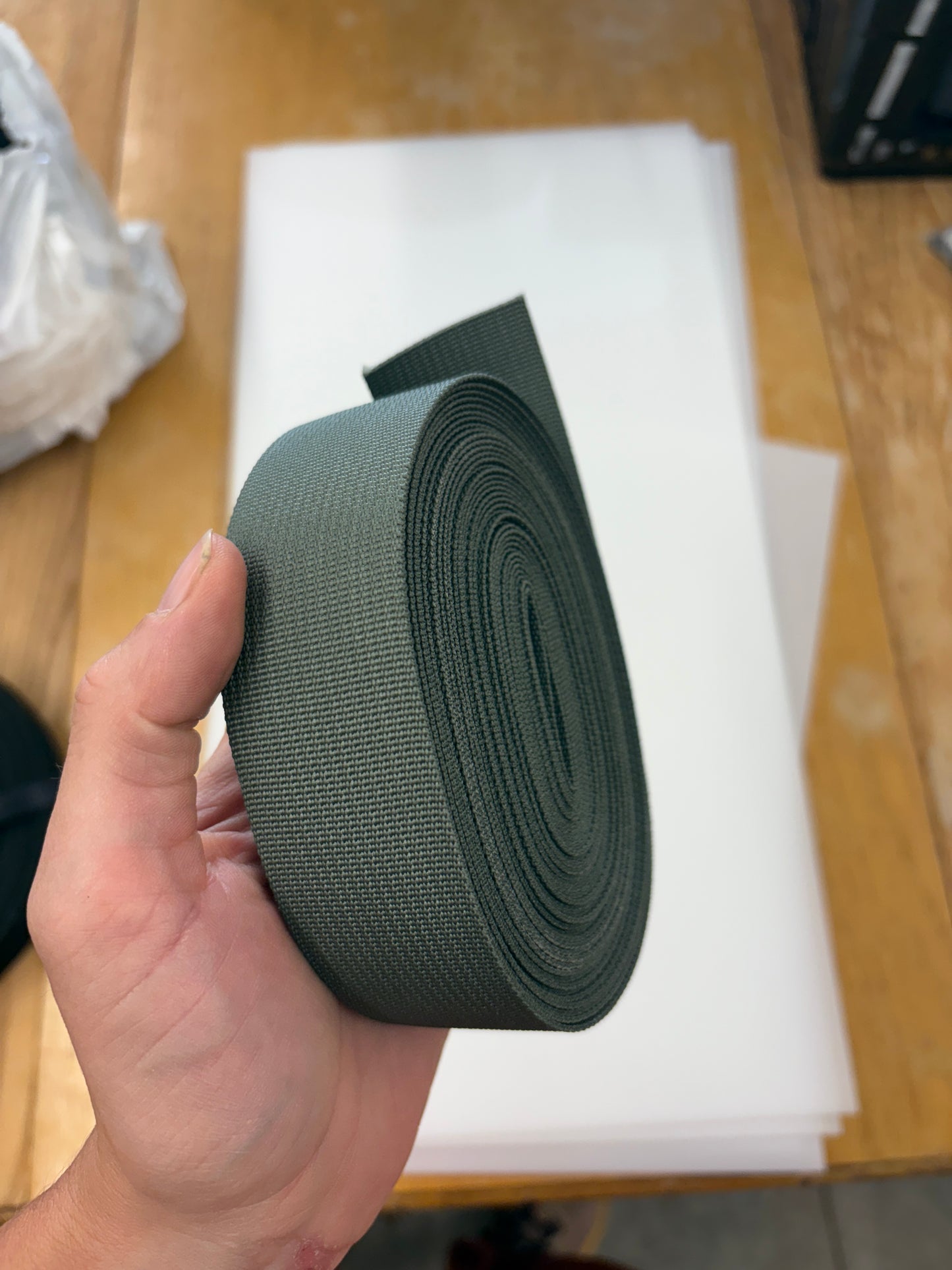 1.5 inch foliage green nylon webbing