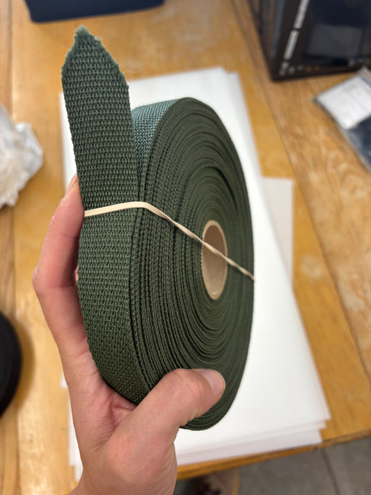 1 inch green webbing