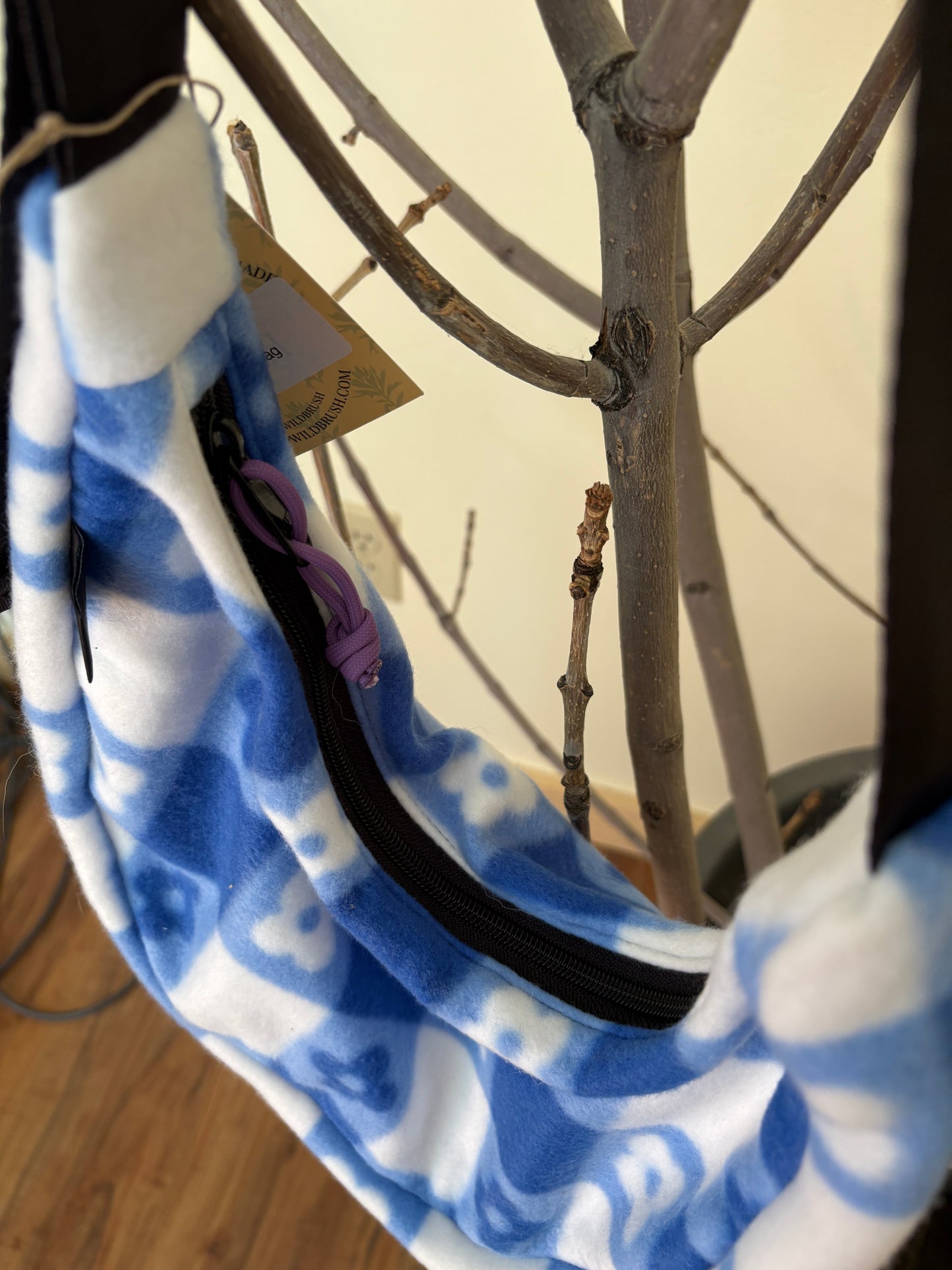 Floral Checkboard Doughboi Crescent Bag