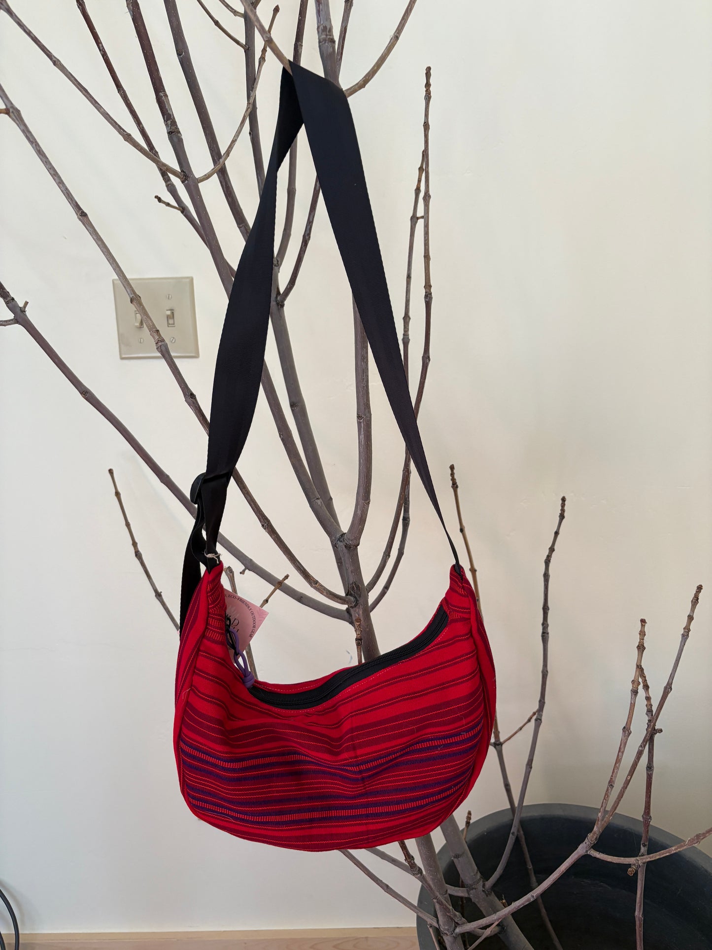 Striped Doughboi Crescent Bag