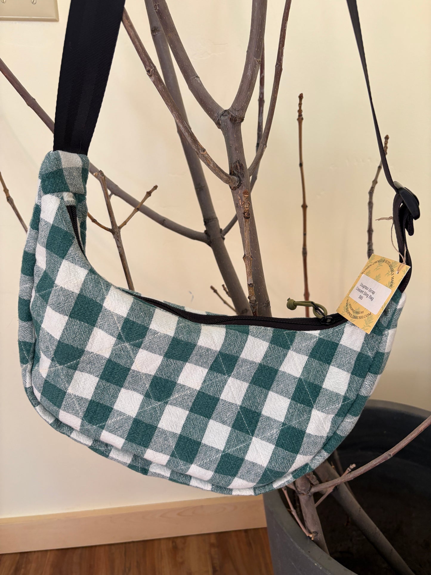 Quilted Alpine Picnic Doughboi Crescent Bag