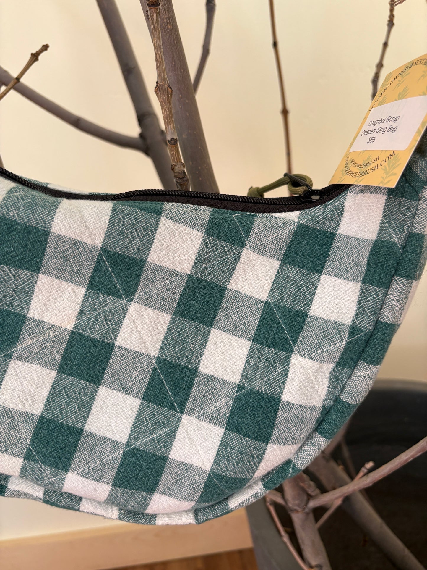 Quilted Alpine Picnic Doughboi Crescent Bag