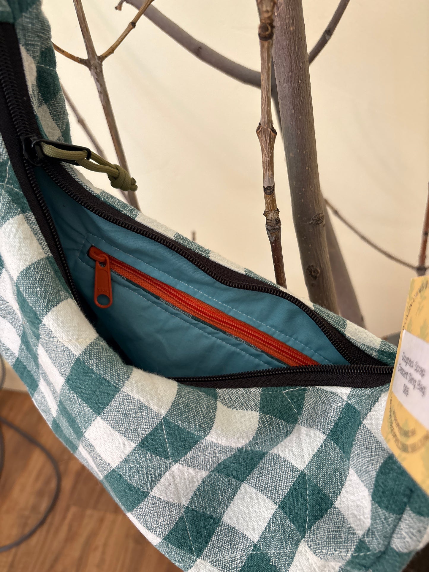 Quilted Alpine Picnic Doughboi Crescent Bag