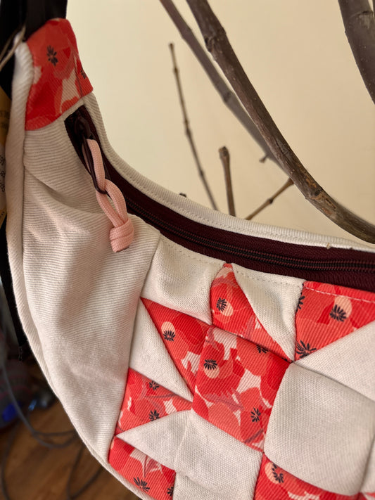 Quilted Poppies Doughboi Crescent Bag