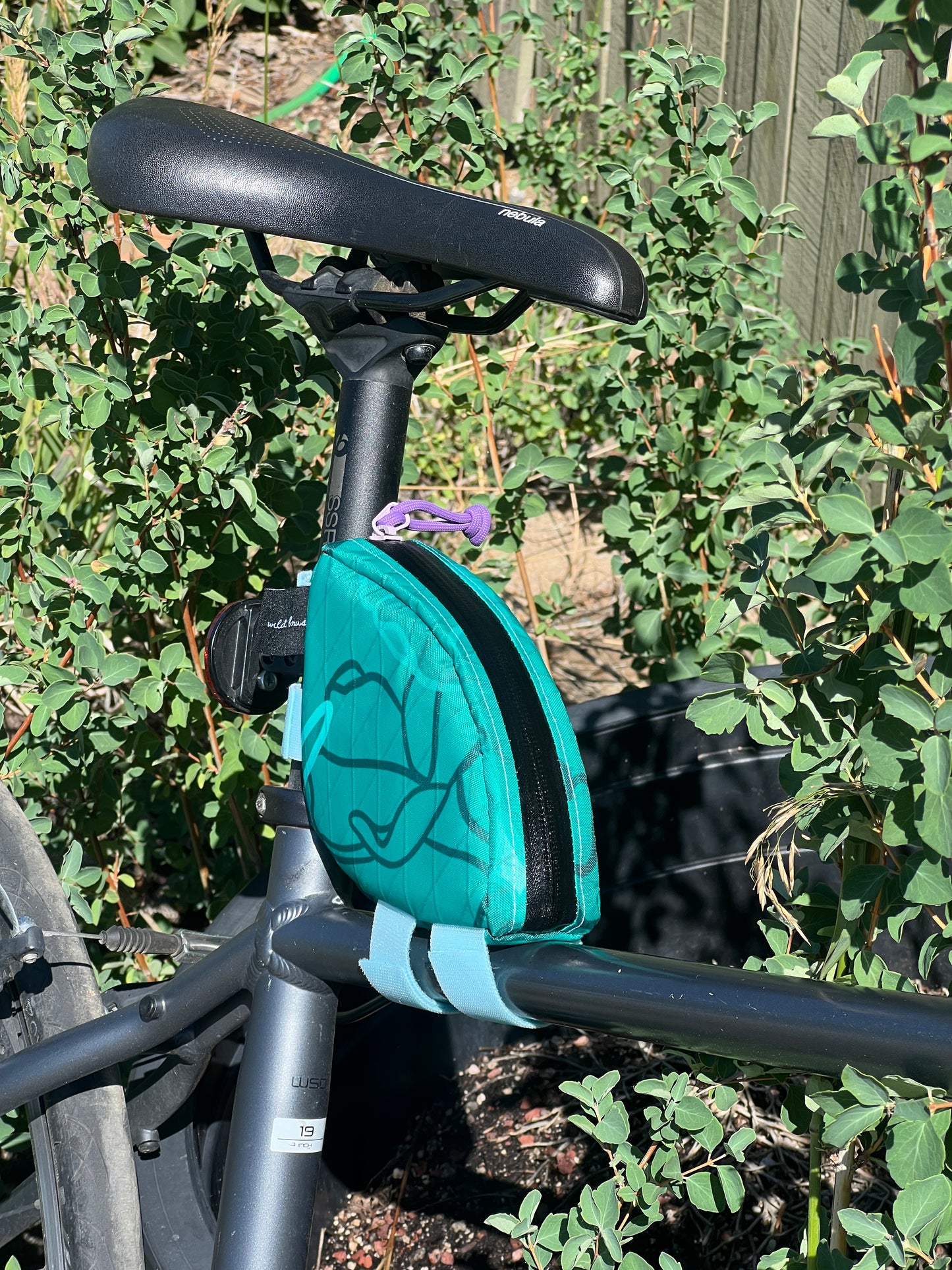 Teal Floral Rear Top Tube Bag